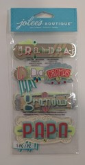Jolee’s Grandpa Words Scrapbooking Stickers Grandad Papa Gramps G-Pa