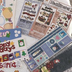 Holiday Christmas Scrapbooking Stickers Card Kit Lot