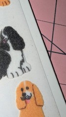 Vintage Sandylion stickers Fuzzy Dogs Cocker Spaniels New In Pack