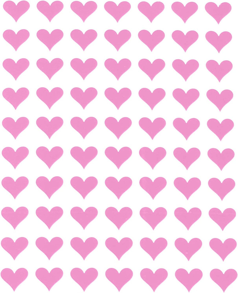 13MM (0.5 Inch) Pastel Pink Heart Stickers for Arts and Crafts Decorative Envelo