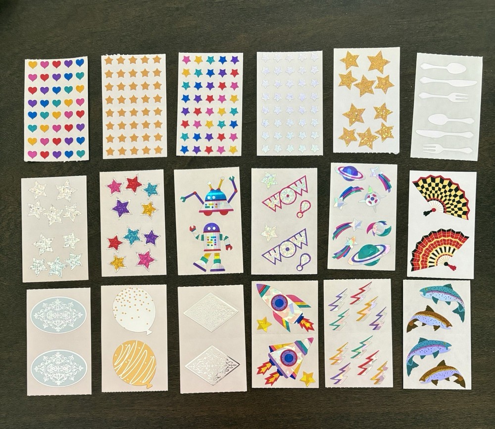Vintage Mrs. Grossman’s Stucker Lot-Shiny 16 sheets