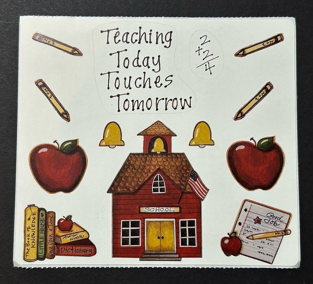 New Colorbok Joy Marie SCHOOL Sticker Sheet #13690 TEACHING TODAY…