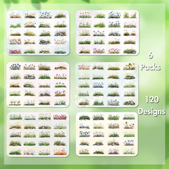 Scrapbook Flower Stickers(120Pcs) – journaling Stickers for Scrapbooking Adul…
