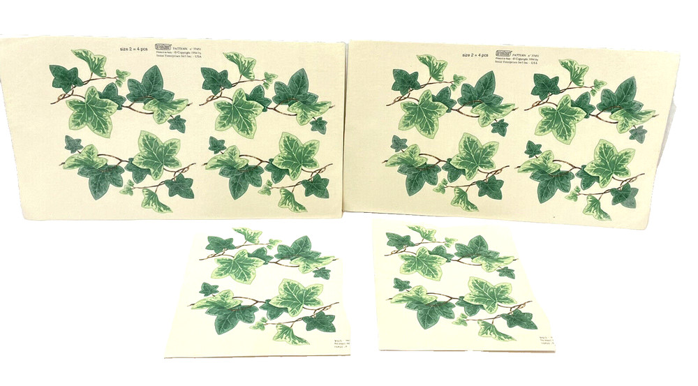 Vintage 1994 InStar Green Ivy Transfers Unused Lot 12 Printed in Italy