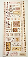 The Paper Studio Stickabilities WEDDING WORDS & PHRASES Vellum Stickers – 44 pcs
