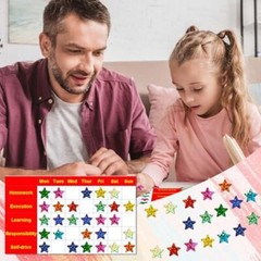 Pcs Small Star Stickers for Kids Reward, Foil Star Stickers, Holographic 2100