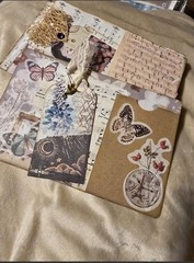 Handmade Junk Journal cards Altered Jumbo Playing Cards, Set Of 5