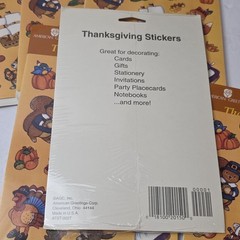 6 Packs American Greetings Thanksgiving Stickers 4 Sheets per pack