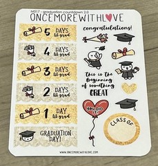 NEW Once More With Love ❤️ Graduation Countdown 2.0 Sticker Sheet OMWL Stickers