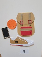 Back To School Backpack Jacket Converse Sports Combo Cardstock Die-Cuts #1-9