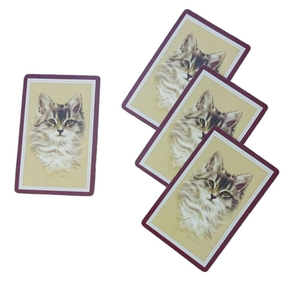 4 Single Swap Playing Cards Collage Scrapbook Junk Journal Collecting Ephemera b