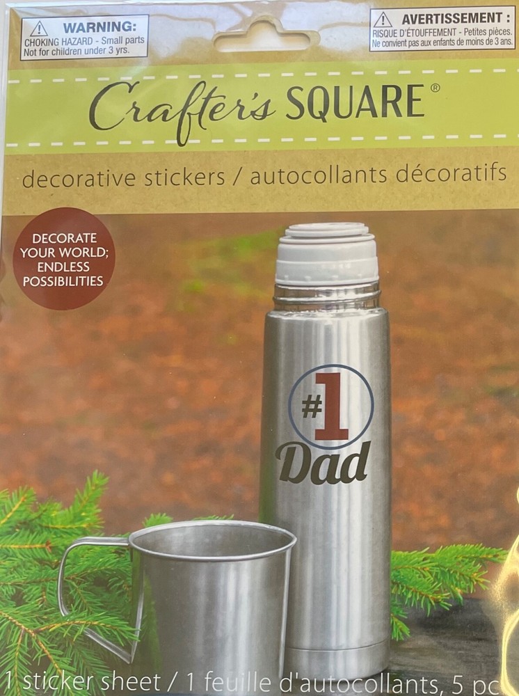 Dad Father’s Day Decorative Stickers Crafts Family Computer Water Bottle Decal