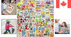 Vibrant 200 Cute Stickers – Kawaii Aesthetic for Water Bottles, Laptops, Crafts