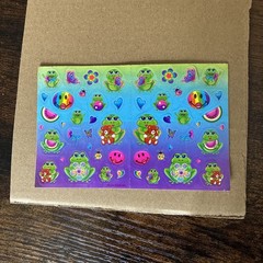 Lisa Frank Frog Complete Sticker Sheet S394 Rare Collectibles
