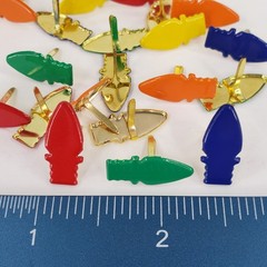 20 Christmas Light Bulb Brads 5 Primary Clrs Scrapbooking Card Embellishments
