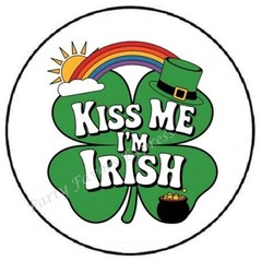 KISS ME I’M IRISH ST PATRICKS DAY ENVELOPE SEALS LABELS STICKERS PARTY FAVORS
