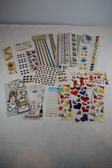 Huge Lot, Scrapbook Decorations, Stickers, Wallpaper & More, 99+ Different Types