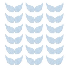 18Pcs Wings for Angels for Crafts, Blue Wings for Decorations (13.5cm)