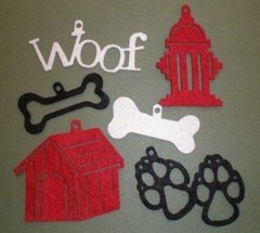 Dog Themed Decorative Felt Shapes – 30pc