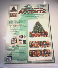 Vintage Indoor Outdoor Accents Rub On Transfers Christmas #2706 Factory Sealed