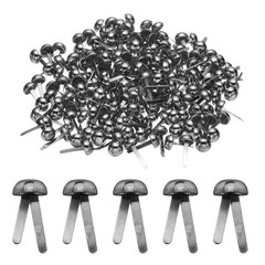 100pcs Brads Paper Fastener 8mmx17mm Metal Split Pin for Paper Craft Gunmetal