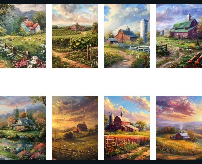 8 Pcs Farm Tags Junk Journals Scrapbook USA Seller