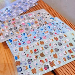 4-Pack Fun 3D Animal EVA Bubble Stickers – Cute Cartoon Embellishments for DIY P