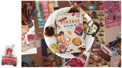Vintage Washi Stickers Set Scrapbook Material Paper Fruit Food Cake Pizza Ice Cr
