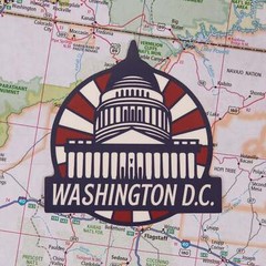Washington D.C. Weatherproof Vinyl Travel Sticker – Gift or Souvenir