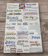 GRANDPARENTS Stickers Scrapbooking Grandma Grandpa 3 Sheets READ DESCRIPTION