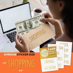70 Gold Sticker for Envelopes – Budget Binder Labels to use on Cash Envelopes…