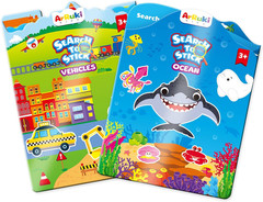 Reusable Jelly Sticker Books for Toddlers, 3D Waterproof Sticker Books, Travel T
