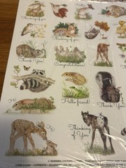 Vintage Current Stickers Baby Animals Forrest Animals Not Opened 2 Sheets Lg