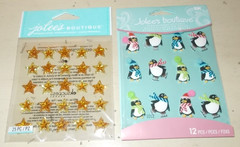 Lot 8 Jolee’s Dimensional Christmas Stickers Flourishes Snowflakes Penguins Star