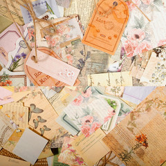 400 Sheets Vintage Scrapbook Paper Supplies, Diy Junk Journal Supplies, Bullet J
