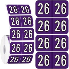 1 Teling 500 Pcs 2026 Year Stickers File Folder Labels Rectangle Coded Colore…