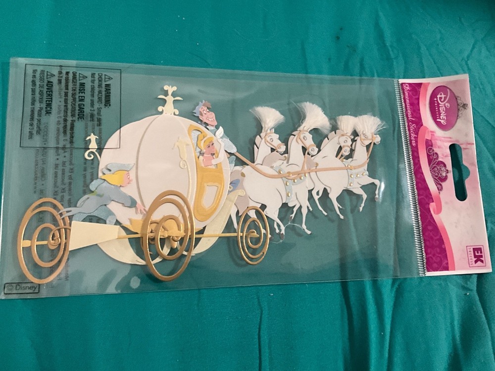 JOLEE Disney Dimensional Stickers EK Success Cinderella