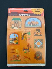 (251) Total Vintage Thanksgiving Stickers Hallmark 1983 1990s NEW SHEETS