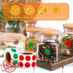 WANSTE Red Green Dot Stickers 2000pcs