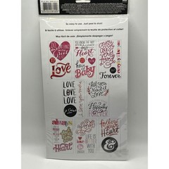 me & my BIG ideas mambiSTICKS Love Heart Stickers 8 Sheets Glitter Foil STL-42