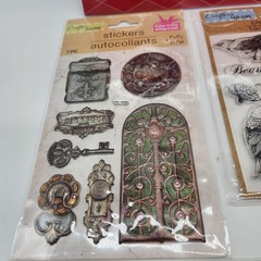 Scrapbooking Lot Daisy Hill Cat Kit K&Company Stickers Paper Crafts Stamps