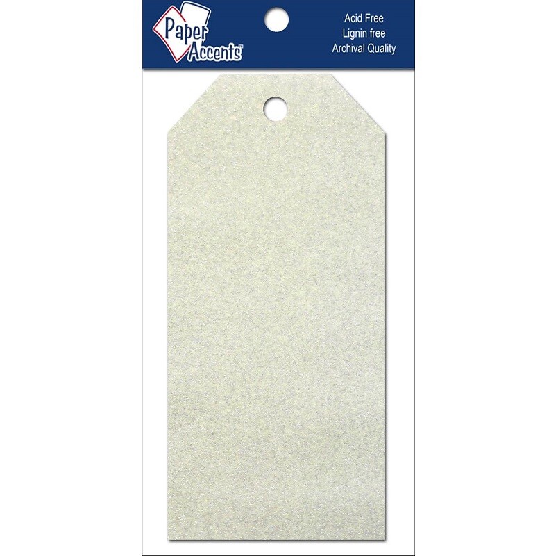 Paper Accents GLITZ CHAMPAGNE 10 Piece XXS Craft Tags 2.5″ X 5.25″ Scrapbooking