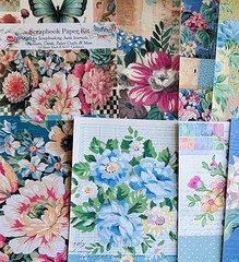 Scrapbook Junk Journal Collage Art Paper Crafting Kit 12 Pages Each 8.5×11” #BE6