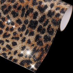 12000PCS Leopard Print Rhinestone Sticker with 2Mm Rhinestone Crystal Bling Self