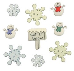 Buttons Galore 50+ Assorted WINTER Theme Buttons for Sewing & Crafts