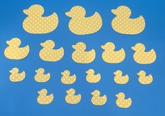 160+ Rubber Ducky Die Cuts 3 Sizes, 9 Styles