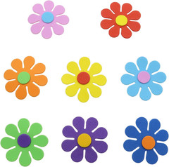 EVA Foam Flower Shapes Sticker Self-Adhesive Stickers Craft Sticker for Kinderga
