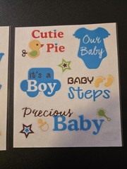 Forever In Time Precious Baby Boy Blue Titles Scrapbook Sticker Cutie Sweetie