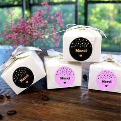 500PCS Kraft Merci French Thank You labels Stickers Envelope Package Seal 1.5″