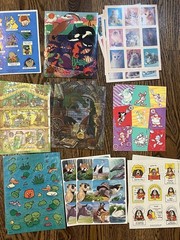 Vintage Lot of 1980s – 1990s Stickers Variety 26 Full Sheets +Many Partials